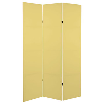 6' Tall Double Sided Laguna Yellow Canvas Room Divider