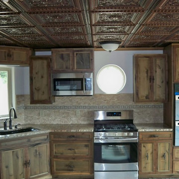Alder with Walnut Rustic Kitchen Cabinetry