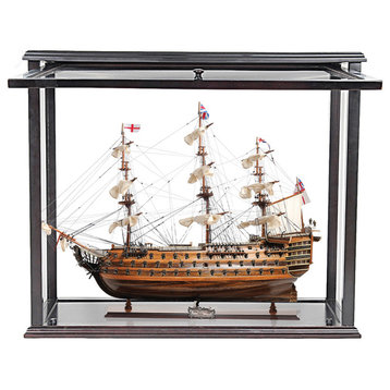 Hms Victory Midsize With Display Case Front Open