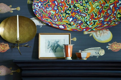 Inspiration for an eclectic living room remodel in New York