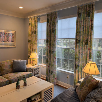 Transitional Living Room/Family Room/Study