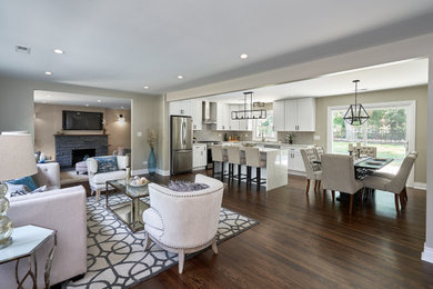 Living room - transitional living room idea in Chicago