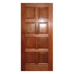 EXMA800 MAHOGANY HURRICANE IMPACT RESISTANT RATED 8-PANEL (1-3/4") - Windows And Doors