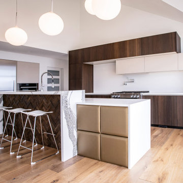 Sleek Modern White and Wood Home Renovation