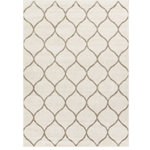 Well Woven - Well Woven Serenity Ramon Modern Moroccan Trellis Ivory Area Rug 7'10" x 9'10" - The Serenity Collection is an exciting array of trendy geometric patterns and distressed-effect traditional designs, woven in a combination of cool, neutral tones with pops of vibrant color. The extra dense, 0.35" frieze yarn pile is low enough to fit under doors but maintains an exceptionally soft, plush feel. The yarn is stain resistant and doesn't shed or fade over time. Durable and easy to clean, these are perfect for long use in high traffic areas.