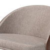 Lovella Grey Fabric and Walnut Brown Finished Wood 2-Piece Accent Chair Set