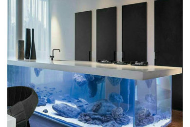 Example of a minimalist bathroom design in Chicago