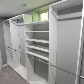 Customized White Storage Unit With Hanging Rods - Waldorf, MD