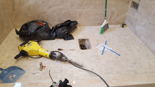 Waterproof Shower Liner Repair A Foot And Half To Find Bent Pipe Repair It Do We Need Rip Out The Entire Shower Floor Redo Or Will Patch In Liner Suffice