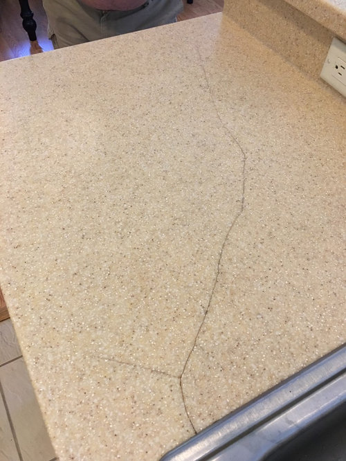 How to repair a crack in corian countertop