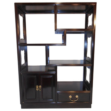 Asian Rosewood Step Curio Cabinet