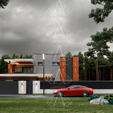 «1.3 Bright». High-tech House. Contemporary-style house. 250 sq.m.