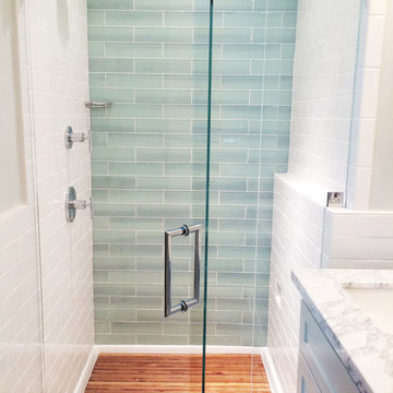 Frameless Hinged Door with Custom Side Panel
