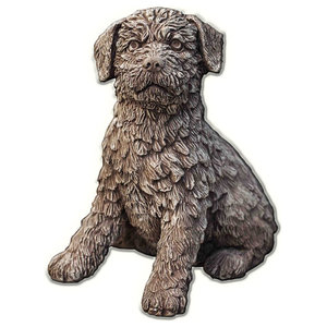 Highland Terrier Digging Dog Statue Contemporary Garden Statues Terry Cast Stone Garden Statue