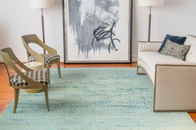 Living room - modern living room idea in Boston