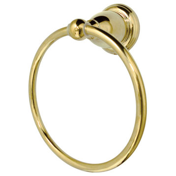 Kingston Brass 6" Towel Ring, Polished Brass