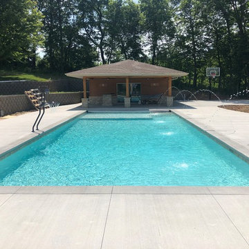 Cedar Rapids, IA - Contemporary - New Concrete Swimming Pool Construction