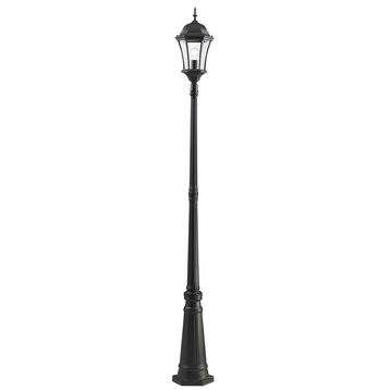 Wakefield Collection Outdoor Post Light in Black Finish