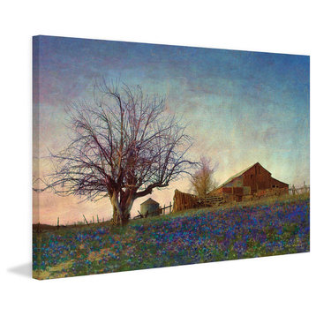 "Barn on Hill" Painting Print on Canvas by Chris Vest