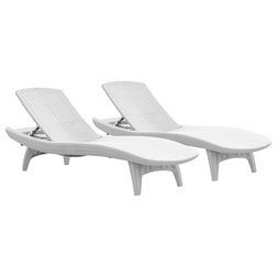 Tropical Outdoor Chaise Lounges by keter