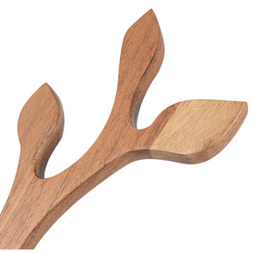 Large Acacia Wood Cheese Slicer, Cutting Board, Branch Handle, Natural