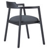Alek Chair, Black Ash and Black Eco Leather