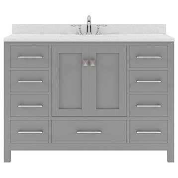 Caroline Avenue 48" Single Bathroom Vanity Set in Gray