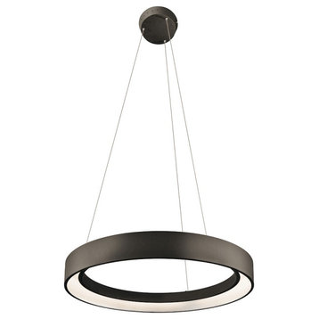 Degreelan Fornello LED 1 Light Pendant, Sand Textured Black
