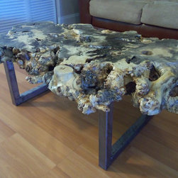 Live Edge Buckeye Burl Coffee Table - Products