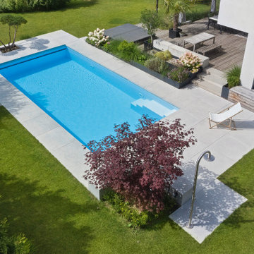 schwebende Terrasse +  integrierter Pool