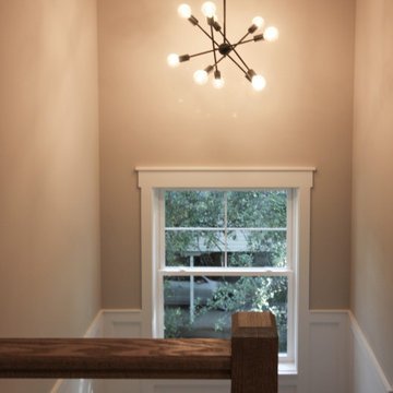Project #83 | U-Shaped Staircase with Horizontal Black Rod Railing