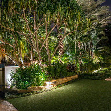 Ocean front landscape lighting, FL estate