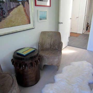 MONTAUK: MAPLE FLOORING SANDED WITH CUSTOM GREY STAIN AND BONA TRAFFIC HD
