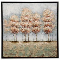 Textured Hand Painting, Low Profile Black Frame, Stretched Canvas Wall Art