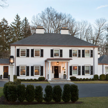 Exterior Renovation of Colonial Home with Copper Accents