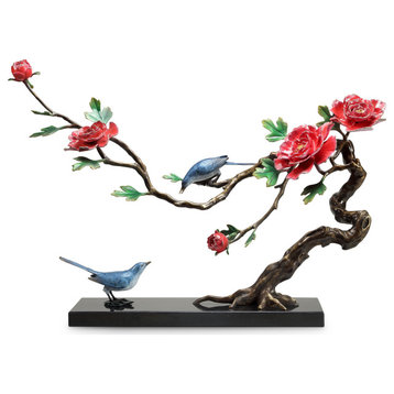 SPI Home Bluebirds of Happiness Sculpture 21"x31"x10" 25.0 lbs. Brass
