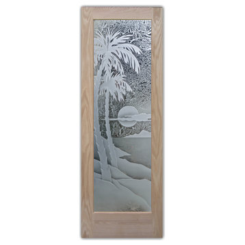 Pantry Door - Palm Sunset - Oak - 30" x 96" - Book/Slab Door