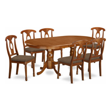 Plna7-Sbr-C, 7-Piece Dining Room Set, Table With 6 Dining Chairs