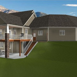Ranch Style Home with walk basement Plan: 2014805 Rear Elevation - Products