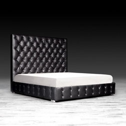 ELEGANT CR BLACK MODERN BED - Beds