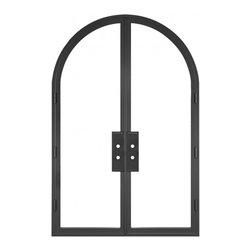 JASPER - DOUBLE ARCHED STEEL METAL 1-LITE FRENCH DOOR WITH LOW-E GLASS EXTERIOR GRADE - Windows And Doors