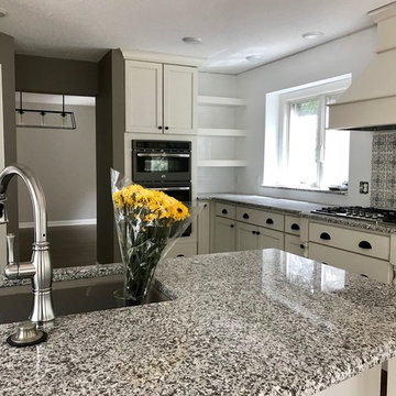 Classic Kitchen with Custom Handpainted Tiles