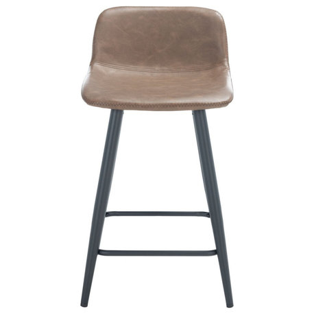 Middleton Counter Stool set of 2 Saddle Brown / Black