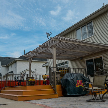 Attached Louvered Roof On a Raised Patio