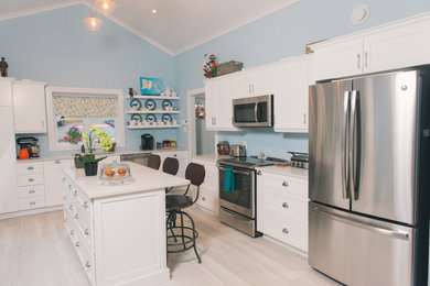 Example of a country kitchen design in Other