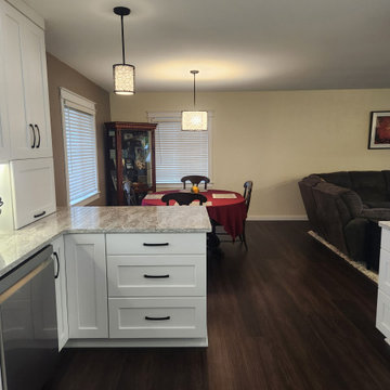 Modern Kitchen Transformation Done in New Classic White Cabinets