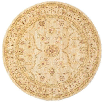 Traditional Stirling 6' Round Creme Area Rug