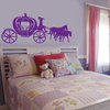 Horse-Drawn Coach Wall Decal, Pink, 35"x15"