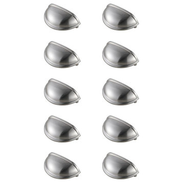 PL3002-NK-10PK 3" Center to Center Brushed Nickel Cup Bar Pull, Set of 10