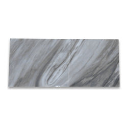 Stone Center Online - Bardiglio Gray Italian Dark Grey Marble 6x12 Subway Tile Polished, 100 sq.ft. - Wall And Floor Tile